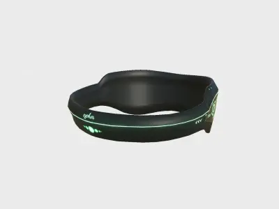 SciFi Glasses B01 Black Green - Character Design Fashion Low-poly 3D model