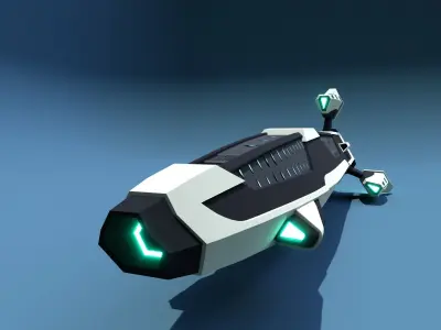 Sci-fi Spaceship 3D model from CGTrader