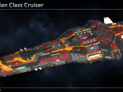 Spaceship Cruiser Collection III 3D Model Pack