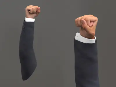  Male Arm Power Fist Animated Rigged for Maya 
