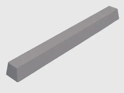 Scuffed Parking Curb-3D Scan 3D model
