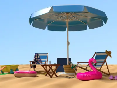 Beach PBR 3D MODEL 3D model