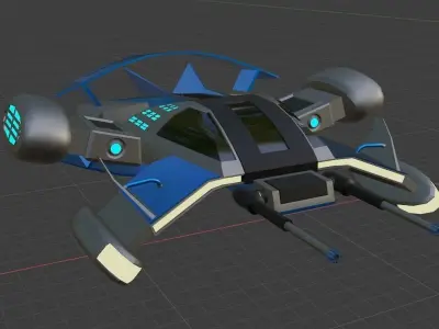 10 Spaceships Pack 1 Low-poly 3D model