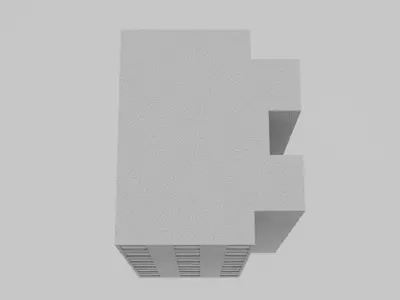 Soviet-Style Apartment Building 3D Model Free low-poly 3D model