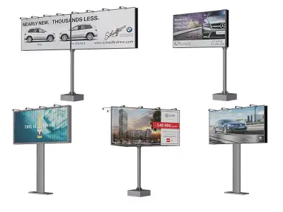 Billboards BLENDER 3D Model Cycles 3D model