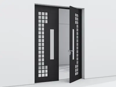 Aluminium door 244 3D model
