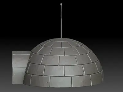 stylized igloo 3D model