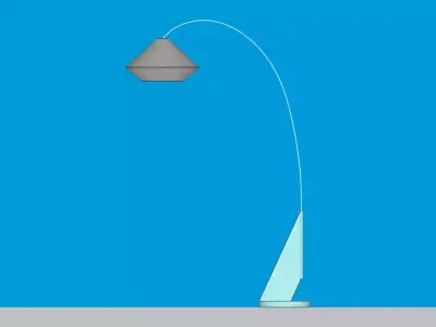 Avenir Dark Bronze Metal Arc Floor Lamp Low-poly 3D model