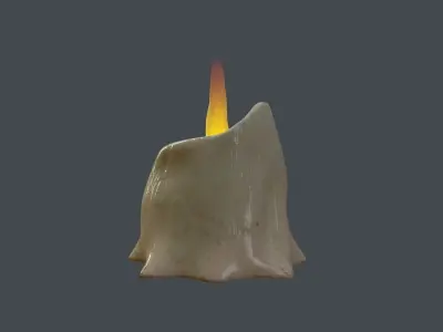 PROP-001 Candle Free low-poly 3D model