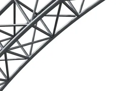 Metallic structure truss 05 Arc 3D model