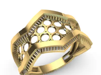 Modern Ajda rings 3D Print Models 70-79 3D print model 3D print model