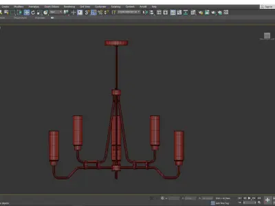 WINFIELD 6 LIGHT LARGE CHANDELIER Low-poly 3D model