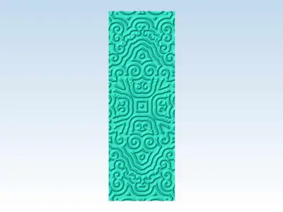 Relief pattern for door panel 3D model