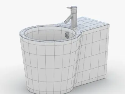 1554 - Toilet Low-poly 3D model