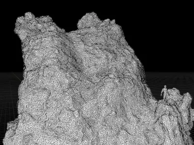 Big Mountain Peak Cliff Boulder Drone Scan PBR 3D model