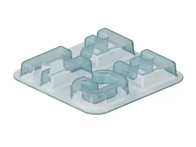 Transparent Baby Letter Plate 3D model