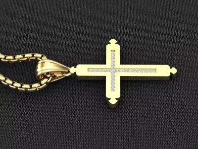 Cross Light Gold 3CP092 3DM STL 3D model