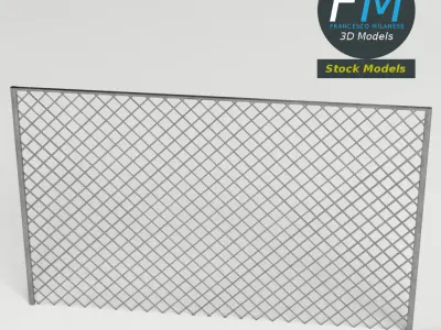 Chain link fence 3D model get