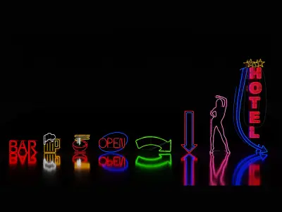 Neon Signs 3D model