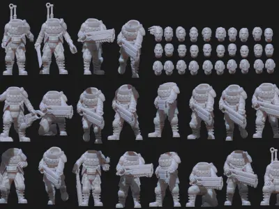 Jade Coalition - Basic Infantry 3D print model