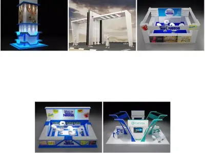 Booth Exhibition Stand G28 3D Model Pack