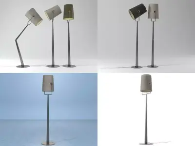 Fork floor lamp 3D model