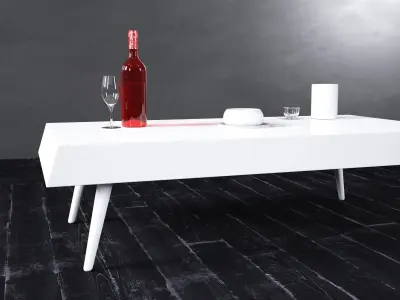 Table - Interior Living Room Furniture 09 3D model