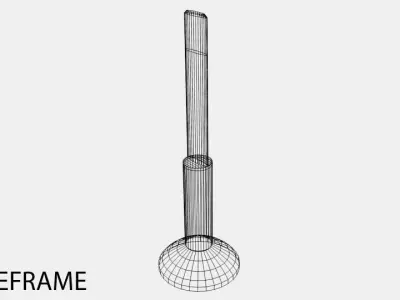 Bollard - Flatten Delineator 3D model