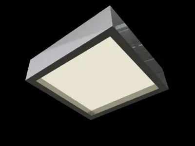 Rectangular modern ceiling light architectural scene lighting Low-poly 3D model