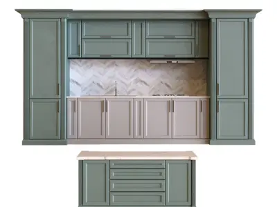 kitchen set 007 lowpoly Low-poly 3D model