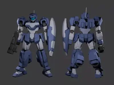 Azure Knight 3D model