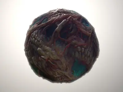 Material Skin Monster 16 Seamless PBR Texture Texture