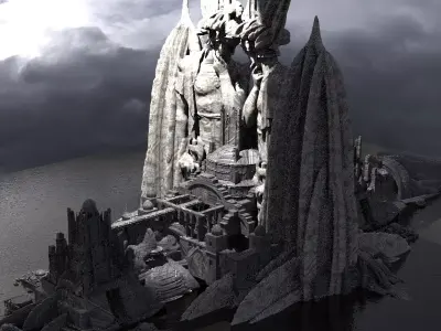 Fallen Angel City Underworld Entrance 3D model