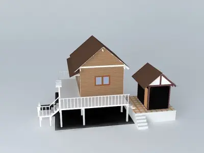 Farmhouse house Free 3D model