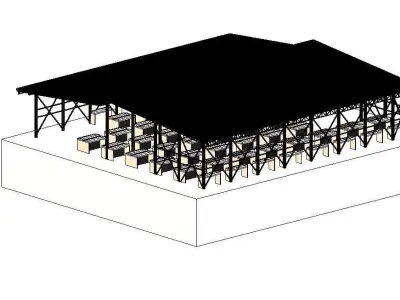 BAZAAR design of steel structure for building 3D model
