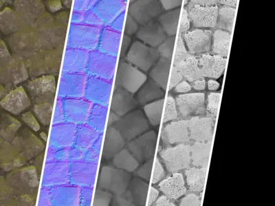 Pavement Materials 34- By Sbsar Pbr 4k Seamless Texture