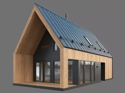 Barn House 01 3D model purchase