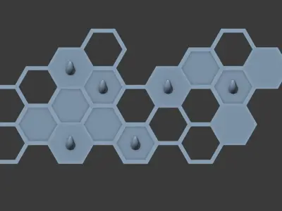 Honeycomb Key Hanger 3D print model