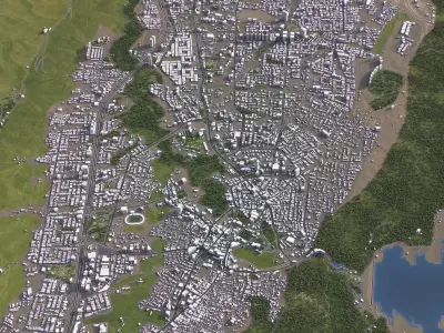 Duhok - 3D City Model Low-poly 3D model