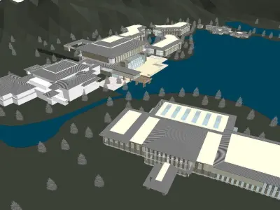 vacation spot-Resort-Fashion Leisure Hotel-095 3D model