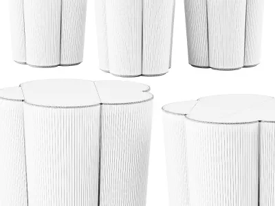 Pepper Side Table and Pouf by Alma Design 3D model