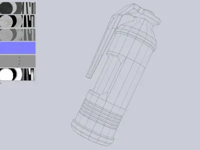 Scifi grenade Low-poly 3D model