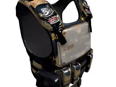 SciFi Tactical Body Armor Low-poly 3D model
