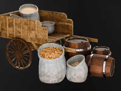 Cargo cart Game Assets item2 3D model