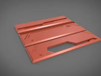 sci-fi kitbash wall 1 3D print model