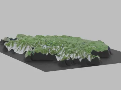 Switzerland Map Country Low-poly 3D model