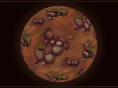 Ground - Earth and Rocks - 20 TEXTURES - Hand-painted -PACK 5--- Texture