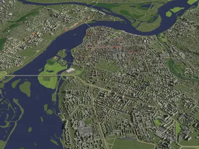 Irkutsk Russia - city and urban 3D model