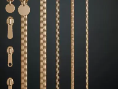 Trimsheet Zippers PBR Seamless Texture