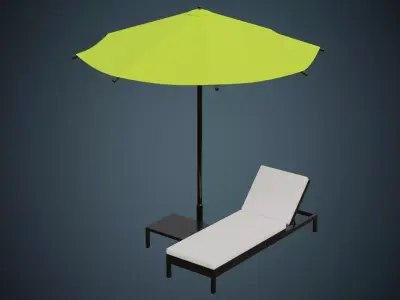 Sun Lounger 2 Basic 3D model